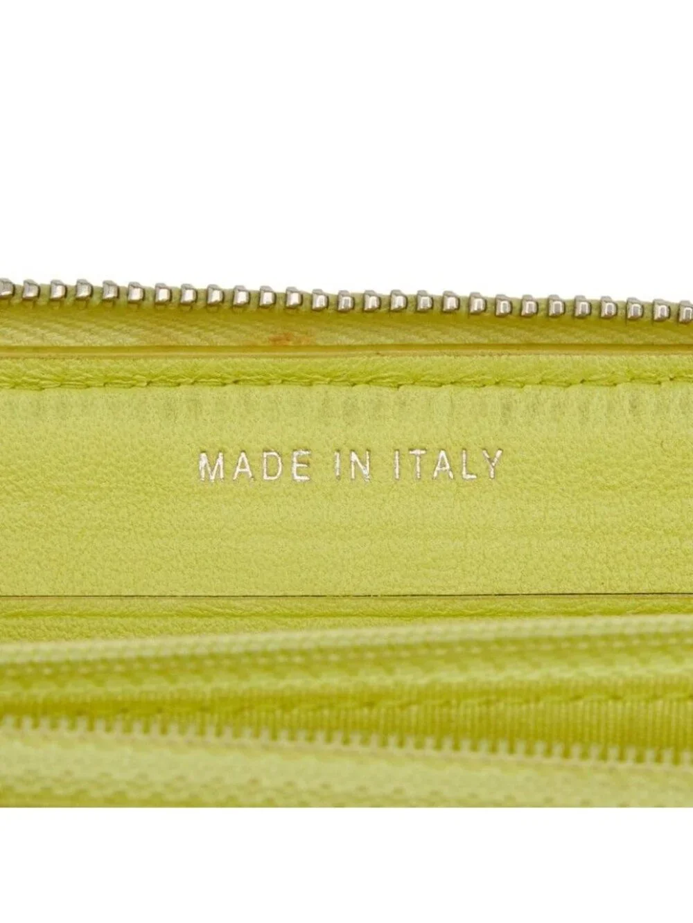 Chanel CC Logo Quilted Zip Around Wallet Black Yellow Leather